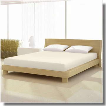 Natúr színű pamut-elastan classic gumis lepedő 220x220 cm-es matracra egyedi méret