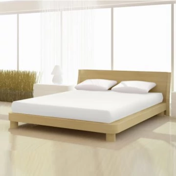 Bodza fehér színű pamut elasthan de luxe gumis lepedő 180*200 -200x220 cm-es matracra