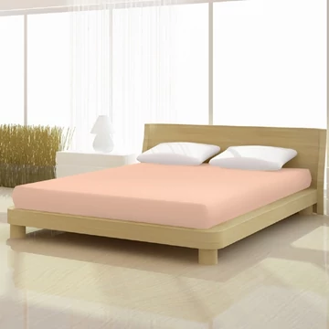 Barack színű basic pamut jersey gumis lepedő 180x200-tól 200x200 cm-es matracra
