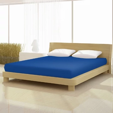 Tengerészkék színű pamut jersey classic gumis lepedő 180x200-tól 200x200 cm-es matracra