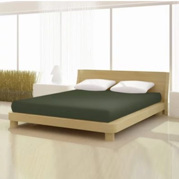 Borostyán színű pamut elasthan de luxe gumis lepedő 90/100x200/220 cm-es matracra